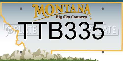 TTB335 Montana License Plate