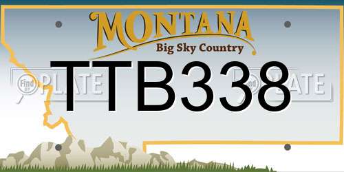 TTB338 Montana License Plate