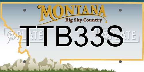 TTB33S Montana License Plate