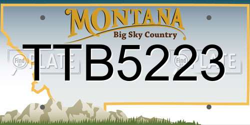TTB5223 Montana License Plate