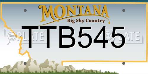 TTB545 Montana License Plate