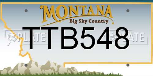 TTB548 Montana License Plate