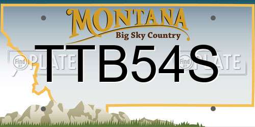 TTB54S Montana License Plate