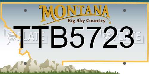 TTB5723 Montana License Plate