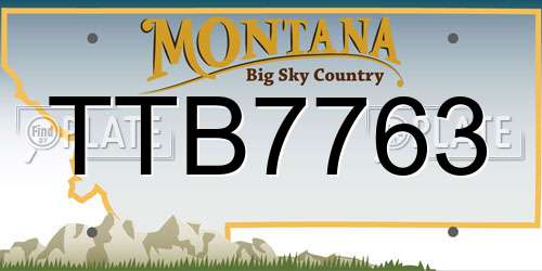 TTB7763 Montana License Plate