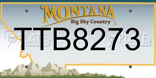 TTB8273 Montana License Plate