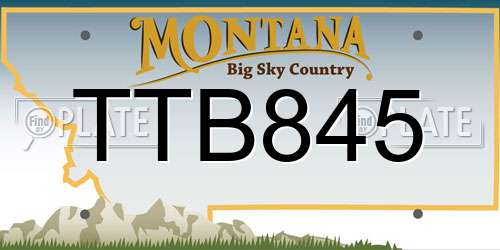TTB845 Montana License Plate
