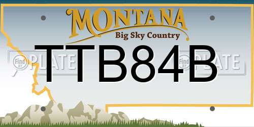 TTB84B Montana License Plate