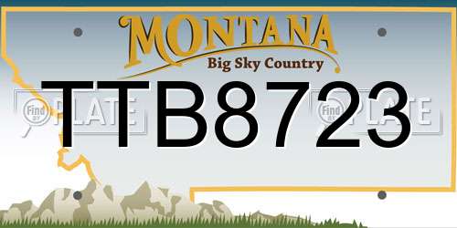 TTB8723 Montana License Plate