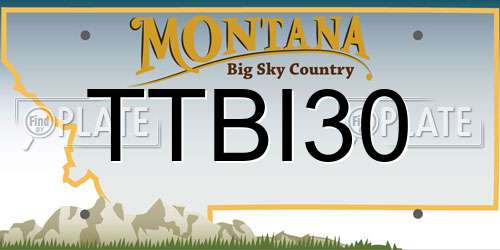 TTBI30 Montana License Plate