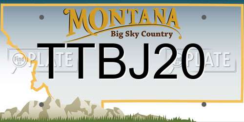 TTBJ20 Montana License Plate