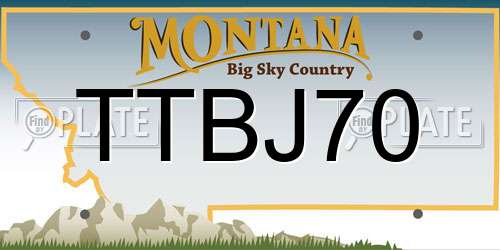 TTBJ70 Montana License Plate