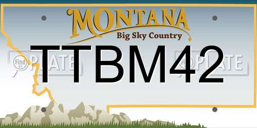 TTBM42 Montana License Plate