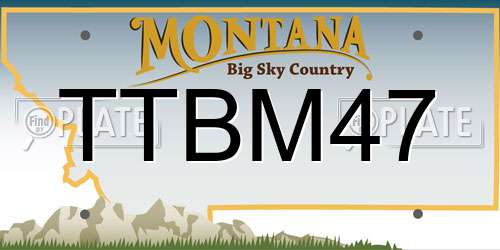 TTBM47 Montana License Plate