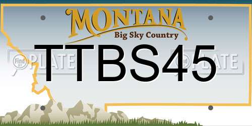 TTBS45 Montana License Plate