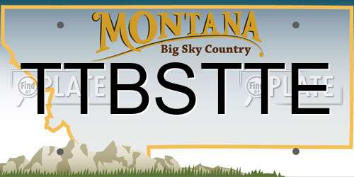 TTBSTTE Montana License Plate