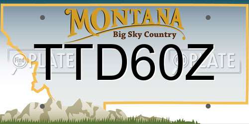 TTD60Z Montana License Plate