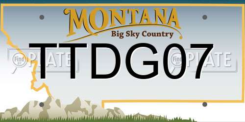 TTDG07 Montana License Plate