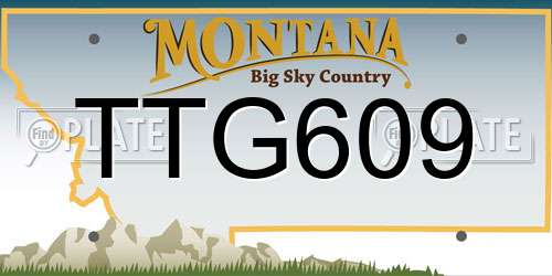 TTG609 Montana License Plate