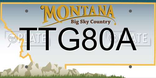 TTG80A Montana License Plate