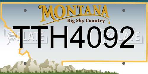 TTH4092 Montana License Plate