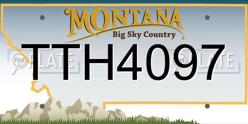 TTH4097 Montana License Plate
