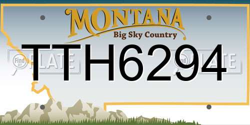 TTH6294 Montana License Plate