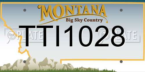 TTI1028 Montana License Plate