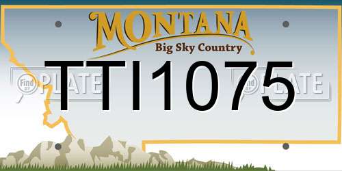 TTI1075 Montana License Plate