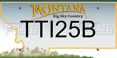TTI25B Montana License Plate