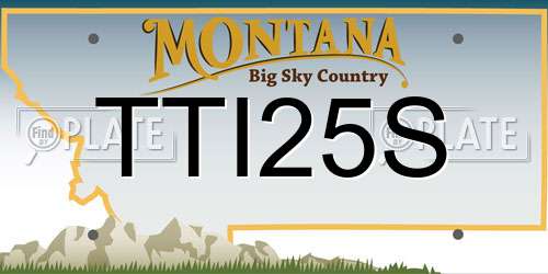 TTI25S Montana License Plate