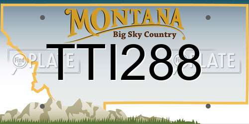 TTI288 Montana License Plate