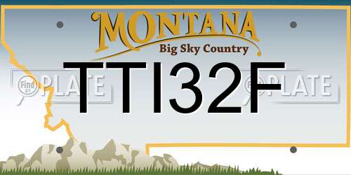 TTI32F Montana License Plate