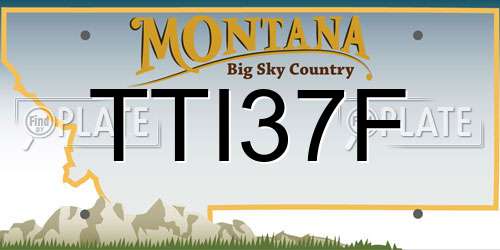 TTI37F Montana License Plate