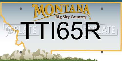 TTI65R Montana License Plate
