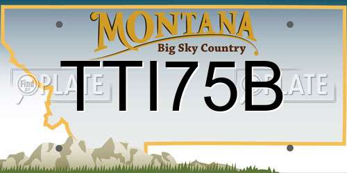 TTI75B Montana License Plate