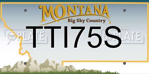 TTI75S Montana License Plate