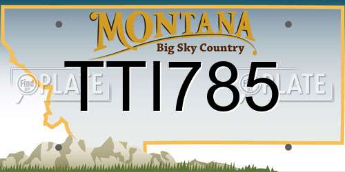 TTI785 Montana License Plate