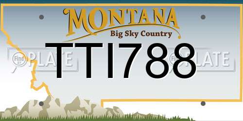 TTI788 Montana License Plate