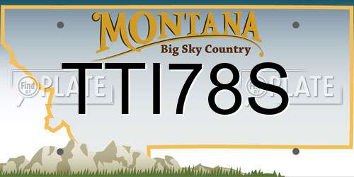 TTI78S Montana License Plate