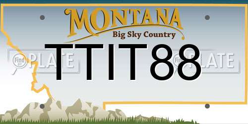 TTIT88 Montana License Plate