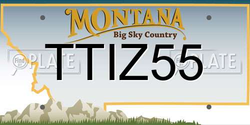 TTIZ55 Montana License Plate