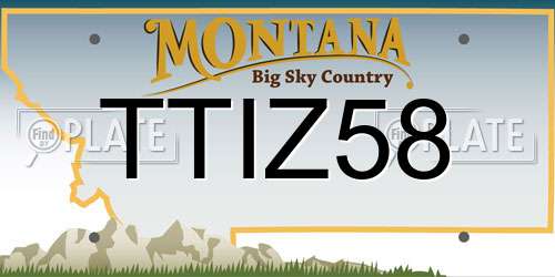 TTIZ58 Montana License Plate