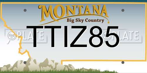 TTIZ85 Montana License Plate