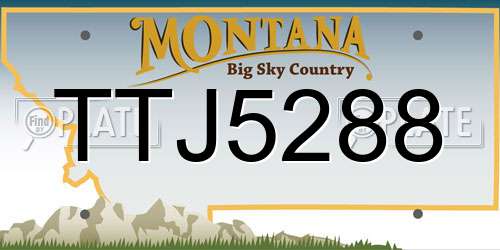 TTJ5288 Montana License Plate