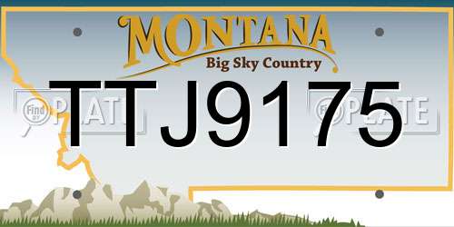 TTJ9175 Montana License Plate