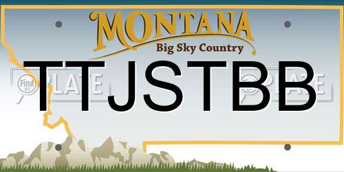 TTJSTBB Montana License Plate