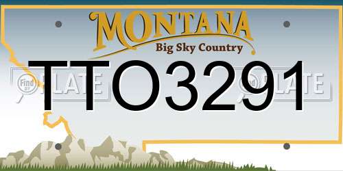TTO3291 Montana License Plate