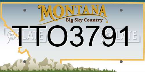 TTO3791 Montana License Plate