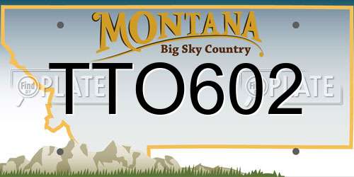TTO602 Montana License Plate